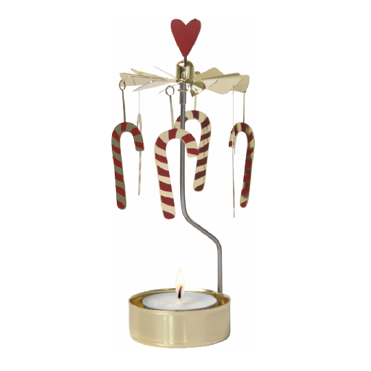 Rotary Candle Holder Candy Cane