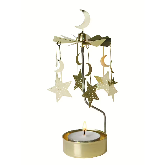 Rotary Candle Holder Moon & Stars