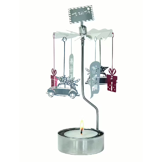 Rotary Candle Holder To Santa