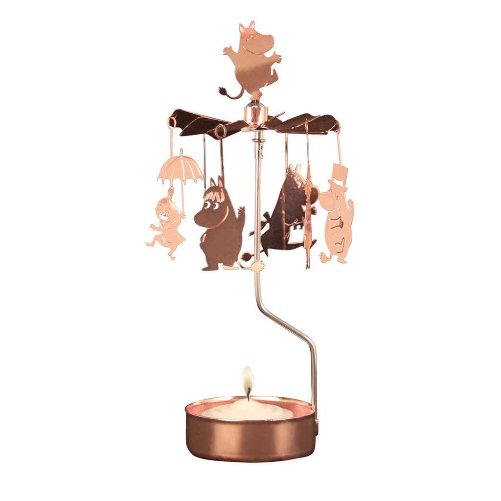 Rotary Candle Holder Moomin Family Copper